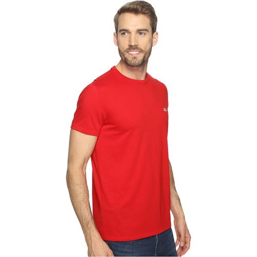 라코스테 Mens Lacoste Short-Sleeve Pima Jersey Crewneck T-Shirt