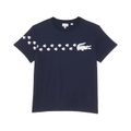 Lacoste Kids Short Sleeve Paw Print Graphic Tee Shirt (Little Kid/Toddler/Big Kid)