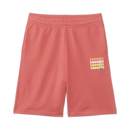라코스테 Lacoste Kids Colorful Wording Graphic Drawstring Shorts (Little Kid/Toddler/Big Kid)