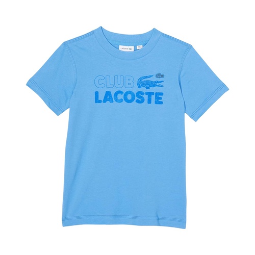 라코스테 Lacoste Kids Short Sleeve Crew Neck Club T-Shirt (Toddler/Little Kids/Big Kids)