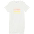 Lacoste Kids Short Sleeve Crew Neck Gradient Lacoste Writing Tee Shirt Dress (Little Kid/Toddler/Big Kid)