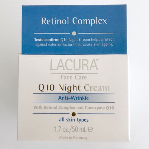  Lacura Q10 Anti-Wrinkle 1.7oz Day & 1.7oz Night Face Cream Moisturizer with Bioflavonoid and Retinol Complex Set - All Skin Types. Dermatologist Tested European Skincare.