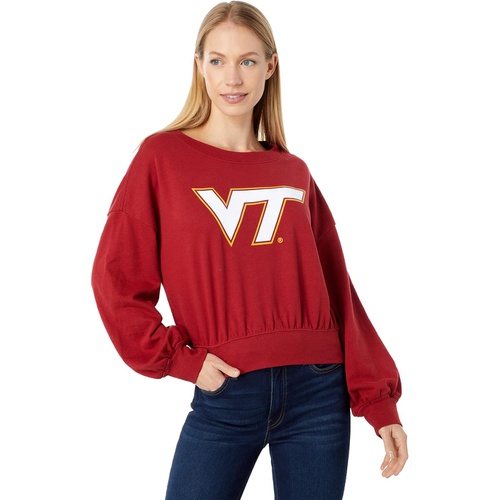  Lauren James Virginia Tech Hokies Cropped Crew Neck Sweatshirt