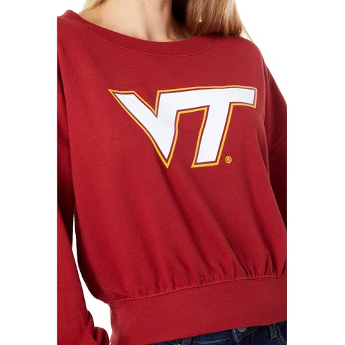  Lauren James Virginia Tech Hokies Cropped Crew Neck Sweatshirt