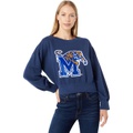 Lauren James Memphis Tigers Cropped Crew Neck Sweatshirt