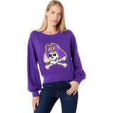 Lauren James East Carolina Pirates Cropped Crew Neck Sweatshirt