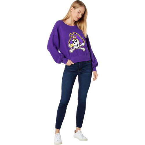  Lauren James East Carolina Pirates Cropped Crew Neck Sweatshirt