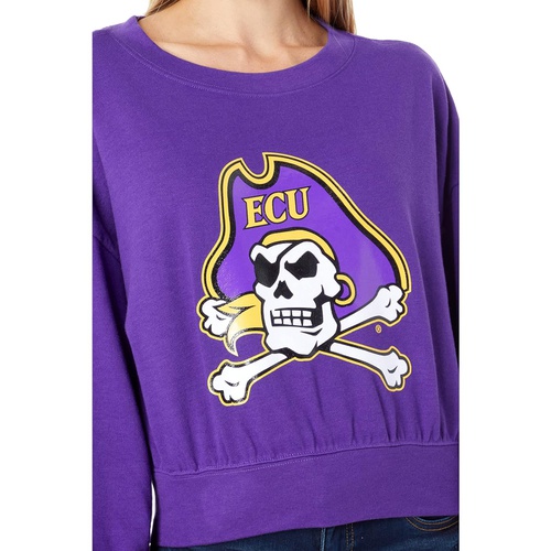  Lauren James East Carolina Pirates Cropped Crew Neck Sweatshirt