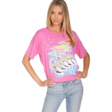 Lauren Moshi Liberty Crystal Go-Gos Vacation Tour Drop Shoulder Tee