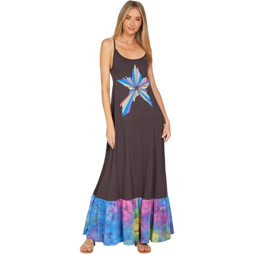  Lauren Moshi Pauline Shooting Stars Maxi Dress with Contrast Ruffle Hem