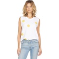 Lauren Moshi Kel All Over Yellow Smiley Top