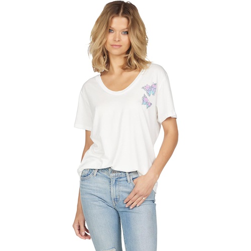  Lauren Moshi Elara Color Butterfly Skull Burst Tee