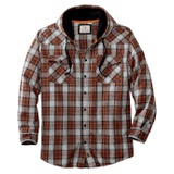 Legendary Whitetails Mens Backwoods Hooded Flannel Shirt