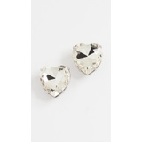 Lele Sadoughi Sweetheart Oversized Crystal Button Earrings
