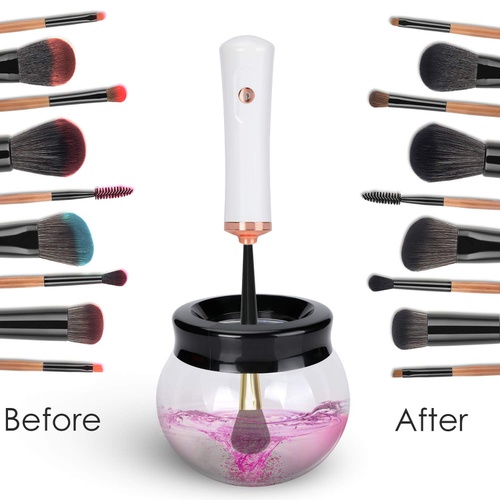  Lermity Makeup Brush Cleaner Dryer Machine With 8 Rubber Collars Brush Spinner Makeup Tools