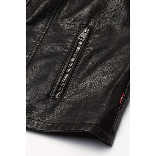 리바이스 Levis Plus Size Classic Asymmetrical Faux Leather Motorcycle Jacket