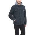 Levis Mens Washed Cotton Hooded Military Jacket