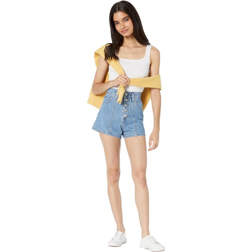 리바이스 Levis Womens Notch High-Waisted Mom Shorts