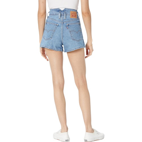 리바이스 Levis Womens Notch High-Waisted Mom Shorts