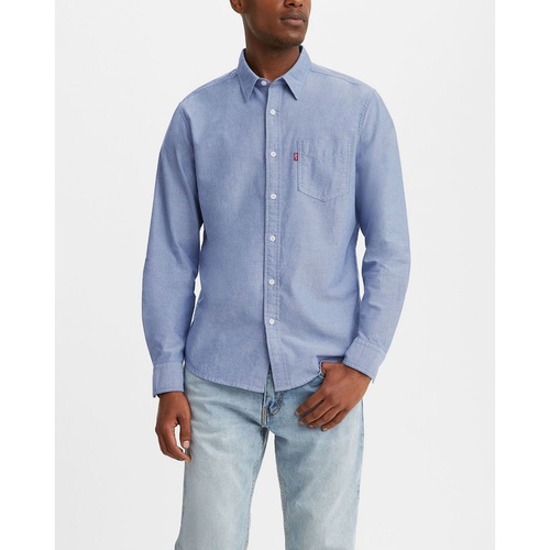 리바이스 Mens Classic 1 Pocket Regular-Fit Long Sleeve Shirt