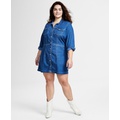 Plus Size Ellie Button-Down Denim Dress