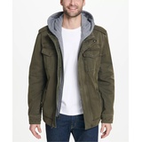 Men's Sherpa Lined Two Pocket Hooded Trucker Jacket