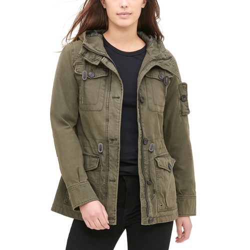 리바이스 Womens Hooded Military Jacket