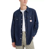 Mens Worker Relaxed-Fit Button-Down Shirt