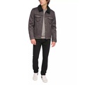 Mens Relaxed-Fit Faux-Shearling Trucker Jacket