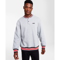 Mens Snap-Front Henley Sweatshirt