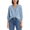 Womens Mirabelle Button-Front Cotton Top