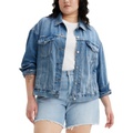 Trendy Plus Size 90s Denim Trucker Jacket