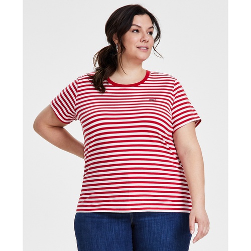 리바이스 Trendy Plus Size Perfect Sandy Striped T-Shirt