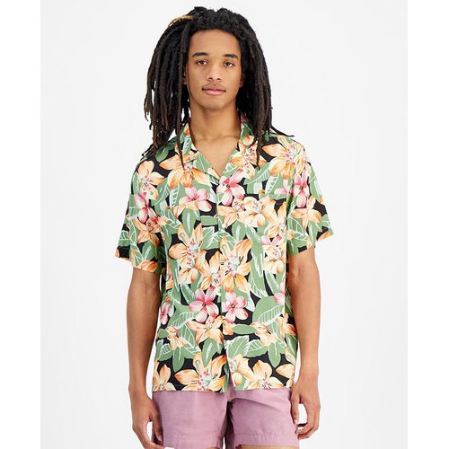 리바이스 Mens Printed Relaxed Short-Sleeve Camp Shirt