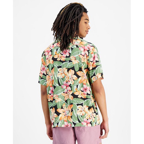 리바이스 Mens Printed Relaxed Short-Sleeve Camp Shirt