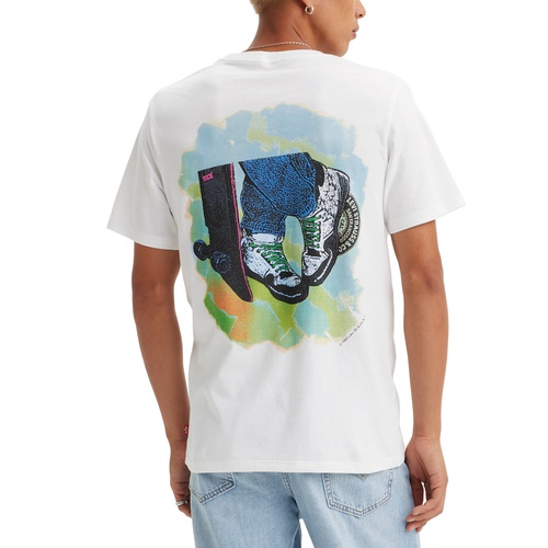 리바이스 Mens Classic-Fit Skateboard Graphic T-Shirt
