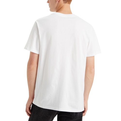 리바이스 Mens Classic-Fit Logo Outline Graphic T-Shirt