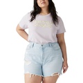 Trendy Plus Size Perfect Floral Logo T-Shirt