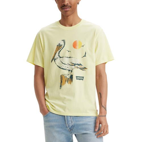 리바이스 Mens Relaxed-Fit Pelican Graphic T-Shirt
