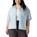 Trendy Plus Size Joyce Chambray Resort Shirt