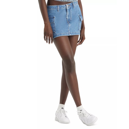 리바이스 Womens Cotton 94 Cargo Mini Skirt