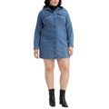 Trendy Plus Size Flynn Western Cotton Denim Shirtdress