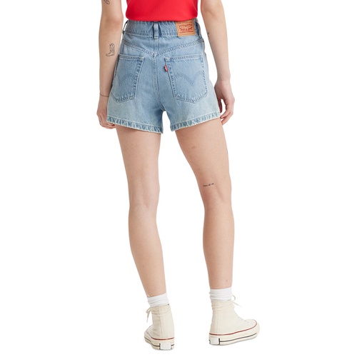 리바이스 Womens Cotton High-Rise Mom Shorts