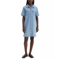 Womens Louisa Cotton Short-Sleeve Denim Dress