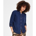 Womens Darlene Collared Button-Front Shirt