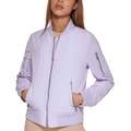 Womens Zip-Detail Bomber Jacket