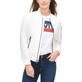 Womens Lightweight Zip-Detail Bomber Jacket