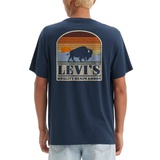 Mens Relaxed Fit Short Sleeve Crewneck Buffalo Graphic T-Shirt