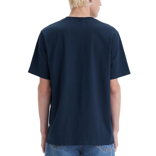 리바이스 Mens Relaxed Fit Short Sleeve Crewneck Logo Graphic T-Shirt