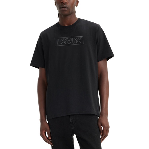 리바이스 Mens Relaxed Fit Short Sleeve Crewneck Logo Graphic T-Shirt